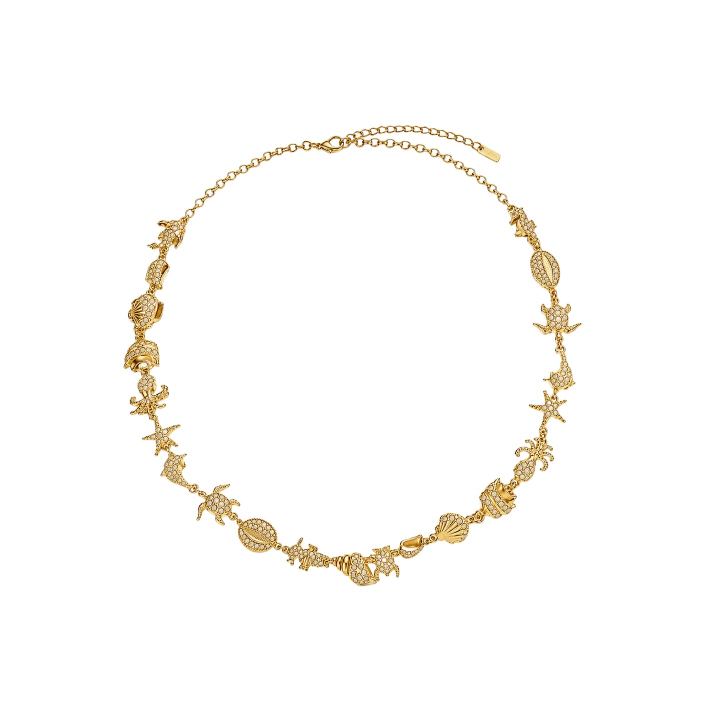 Collana MARINO con Zirconi e Strass - ORO