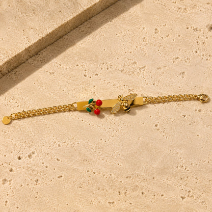 Bracciale APE con Zirconi e Strass - ORO