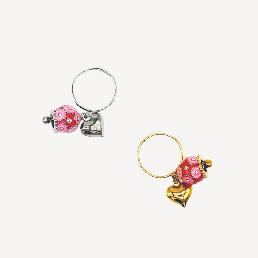 Anello CAMPANELLA-POIS con Pendente Campana - Fucsia