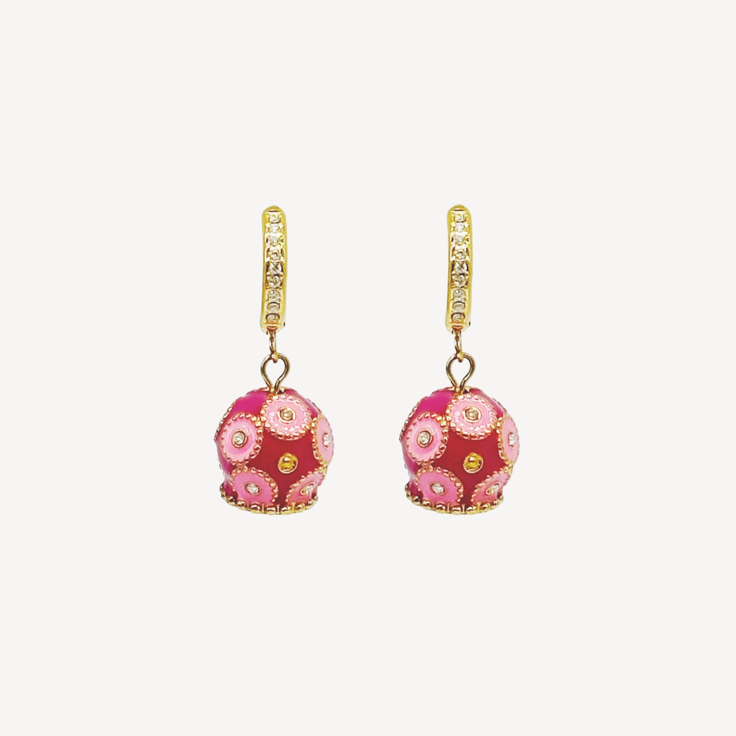 Orecchini CAMPANELLA-POIS con Pendente Campana - Fucsia
