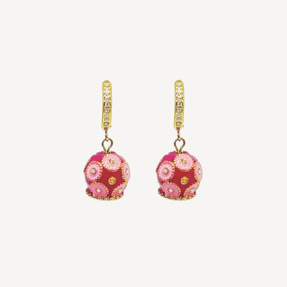 Orecchini CAMPANELLA-POIS con Pendente Campana - Fucsia