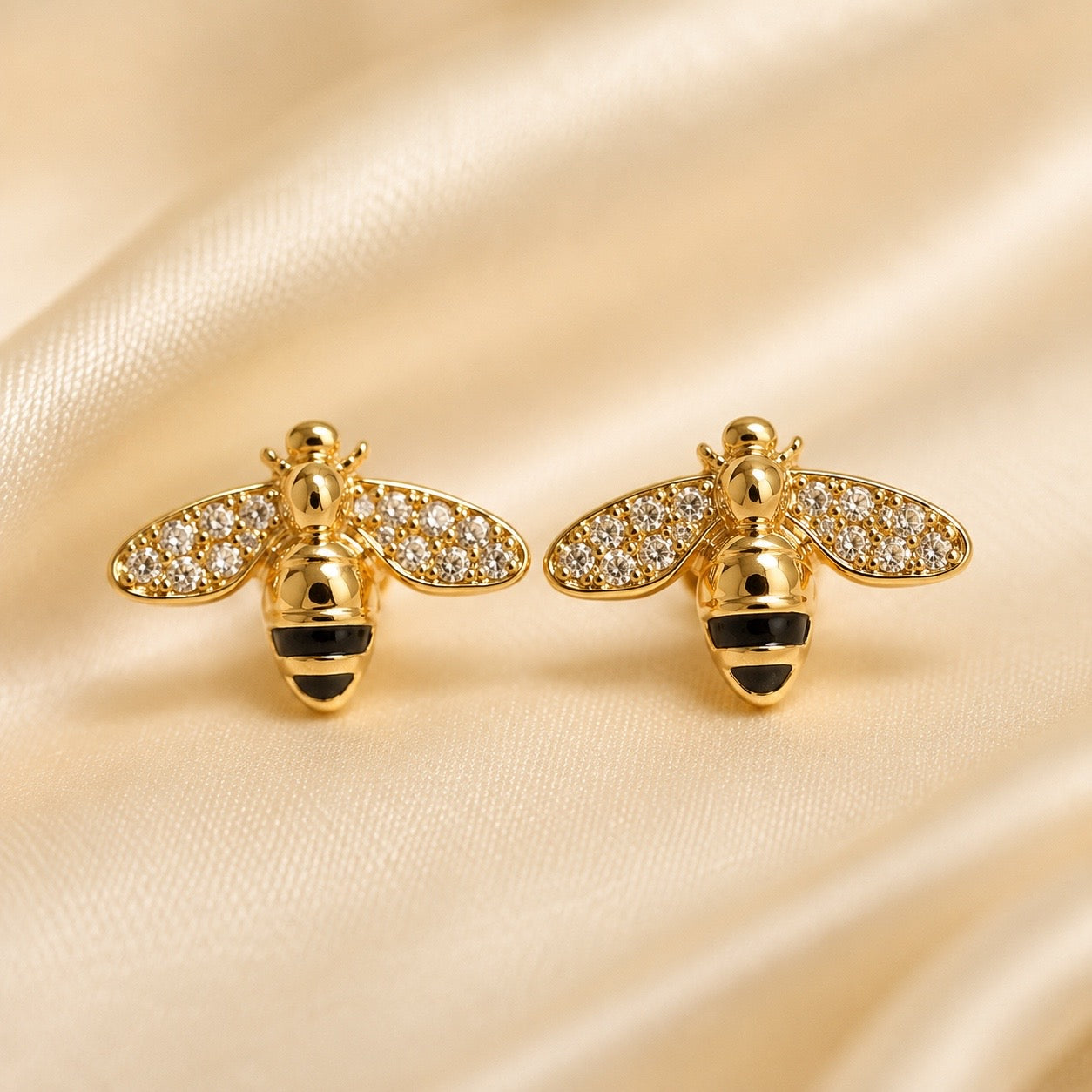Orecchini APE con Strass Luccicanti - ORO