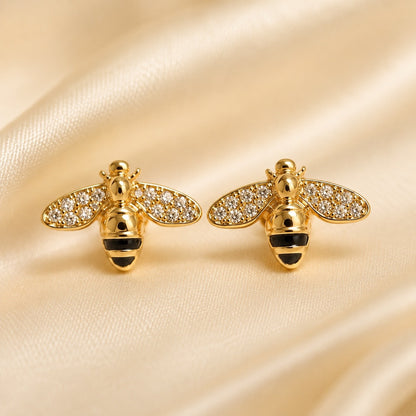 Orecchini APE con Strass Luccicanti - ORO
