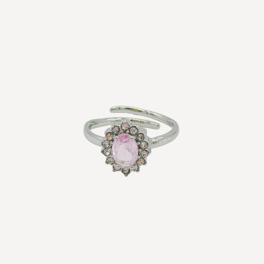 Adjustable BELL Ring with Bell and Rhinestones