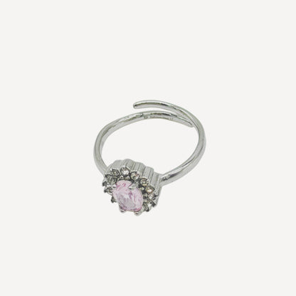 Adjustable BELL Ring with Bell and Rhinestones