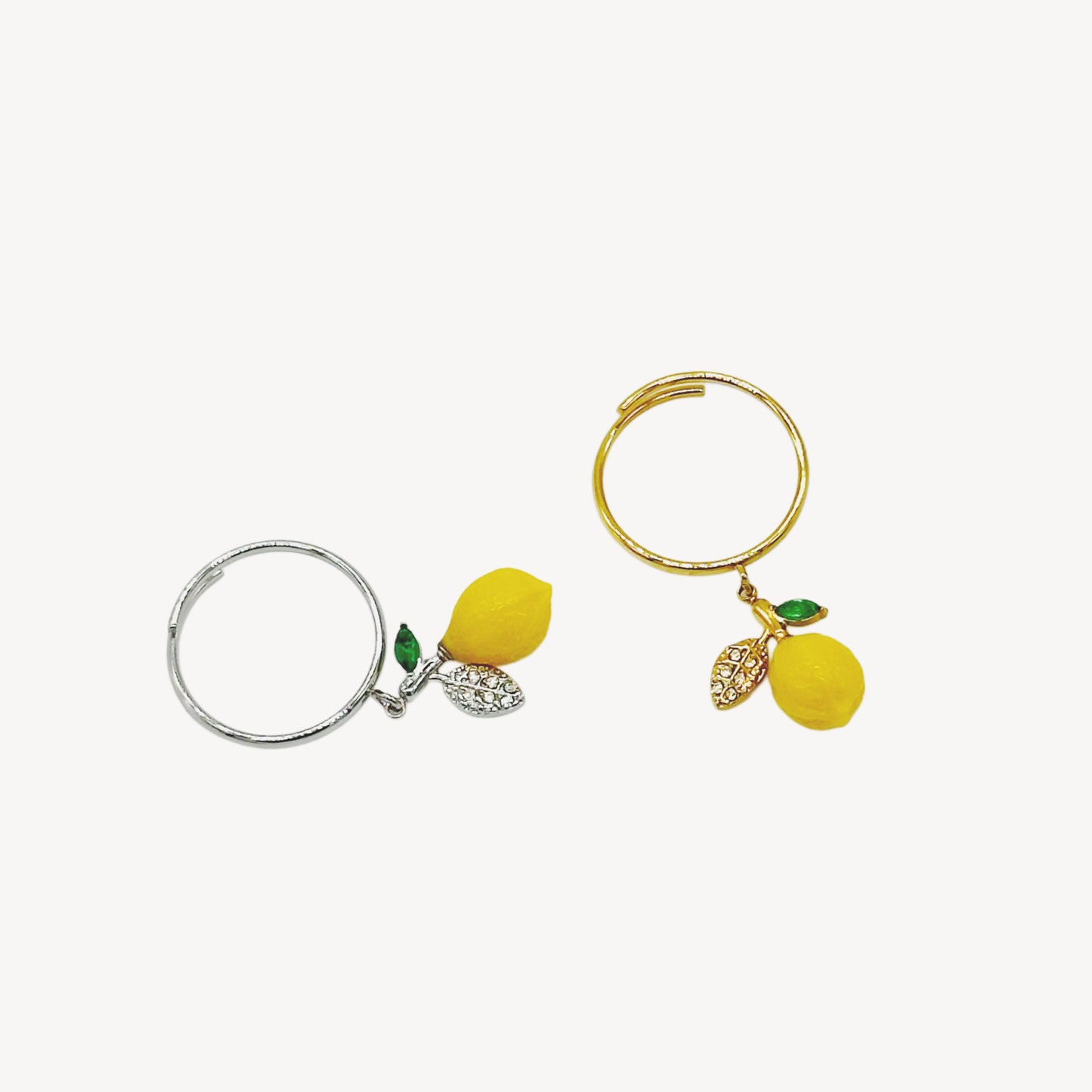 Anello LIMONI con Pendente Limone e Zirconi Luccicanti