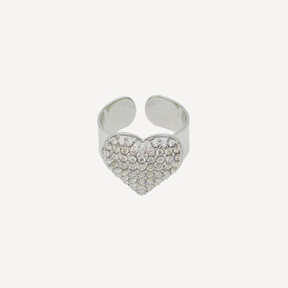 Adjustable BELL Ring with Bell and Rhinestones