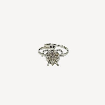 Anello TARTARUGA Regolabile con Tartarughina e Zirconi