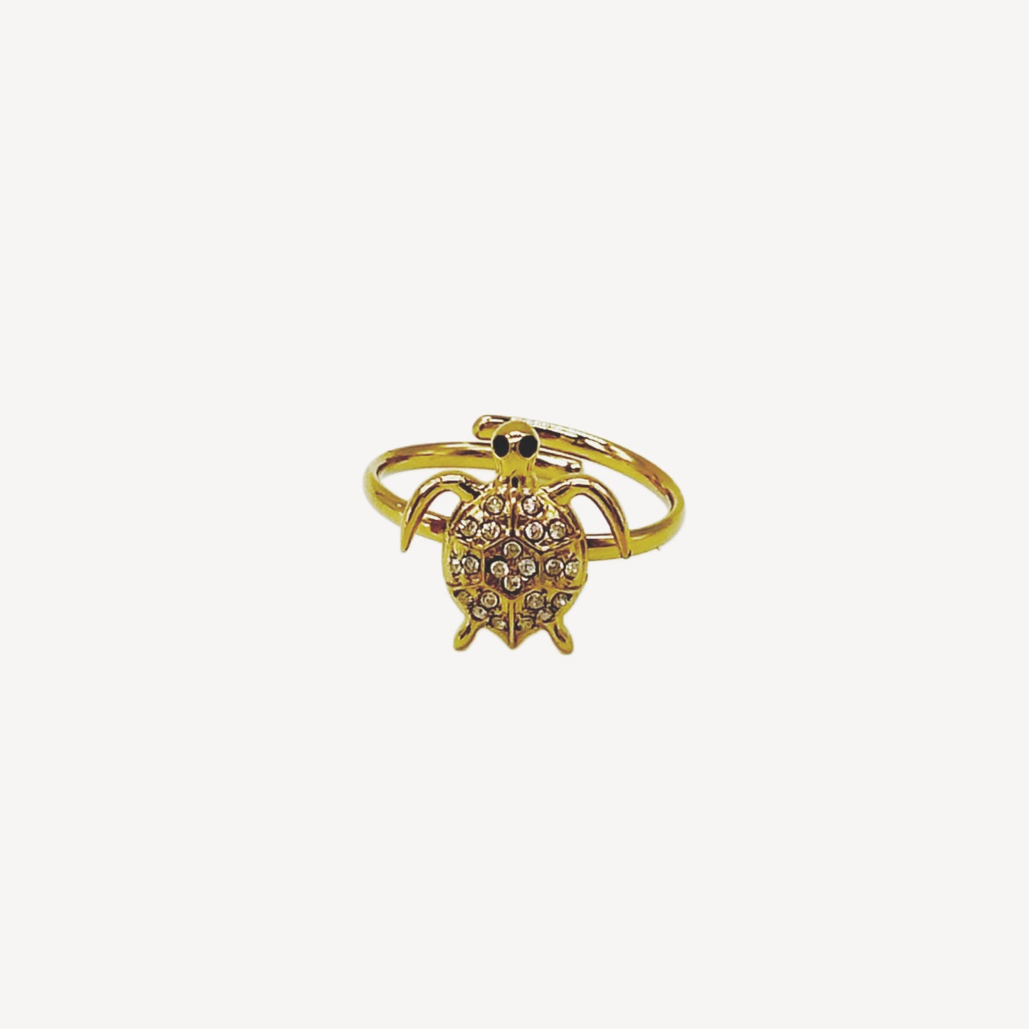 Anello TARTARUGA Regolabile con Tartarughina e Zirconi
