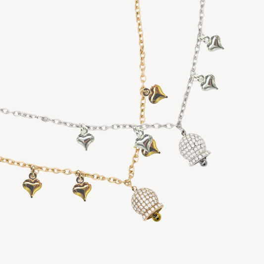 CAMPANELLA Bracelet with Bell Pendant, Zirconia and Bells