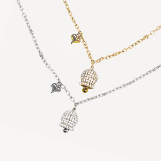Bracciale CAMPANELLA con Pendente Campana, Zirconi e Sonagli