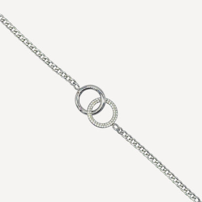 BELL Bracelet with Bell Pendant and Rhinestone Heart