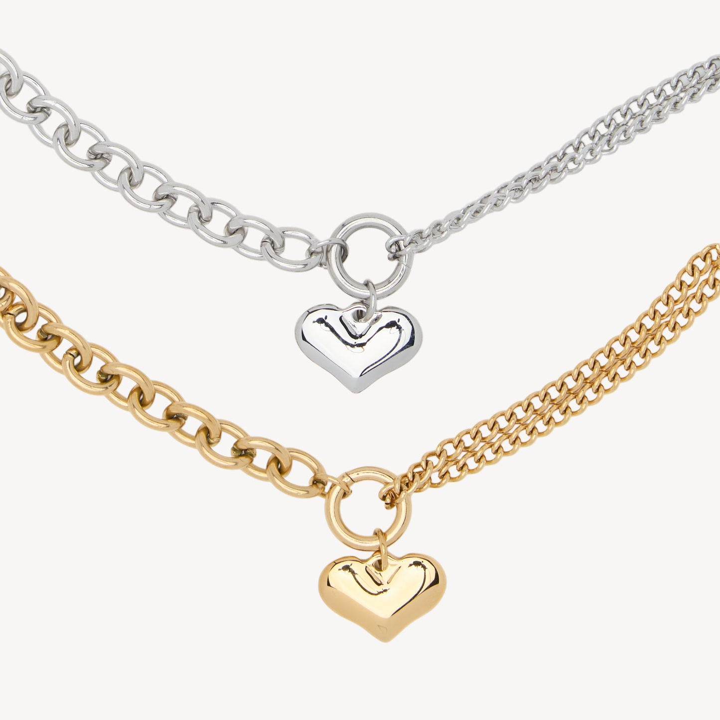 Bracciale LOVE-2 con Pendente a Cuore Asimmetrico