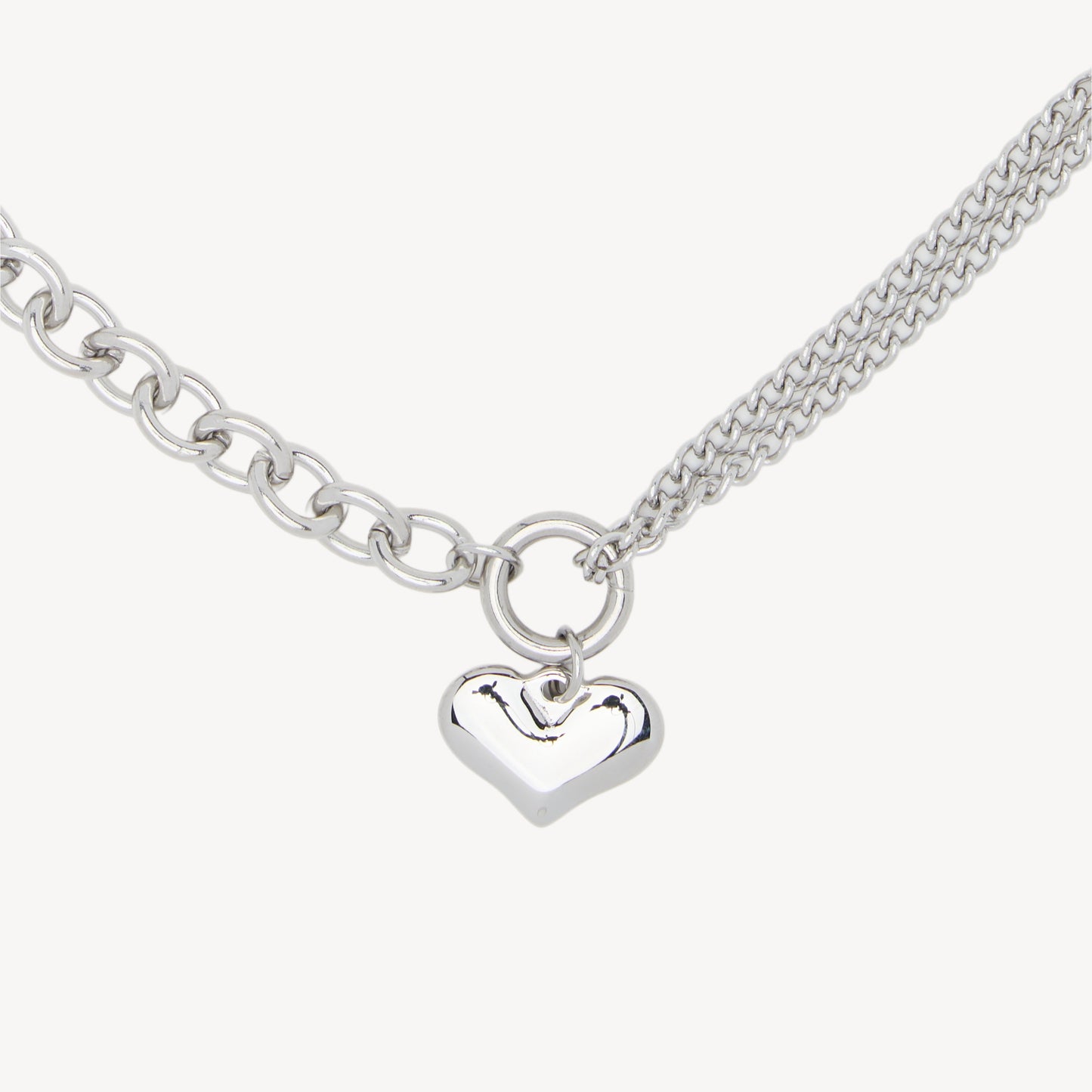 Bracciale LOVE-2 con Pendente a Cuore Asimmetrico