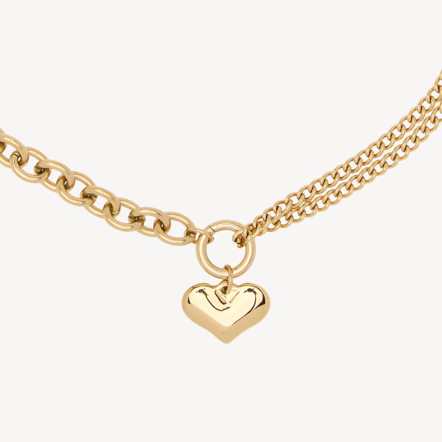 Bracciale LOVE-2 con Pendente a Cuore Asimmetrico