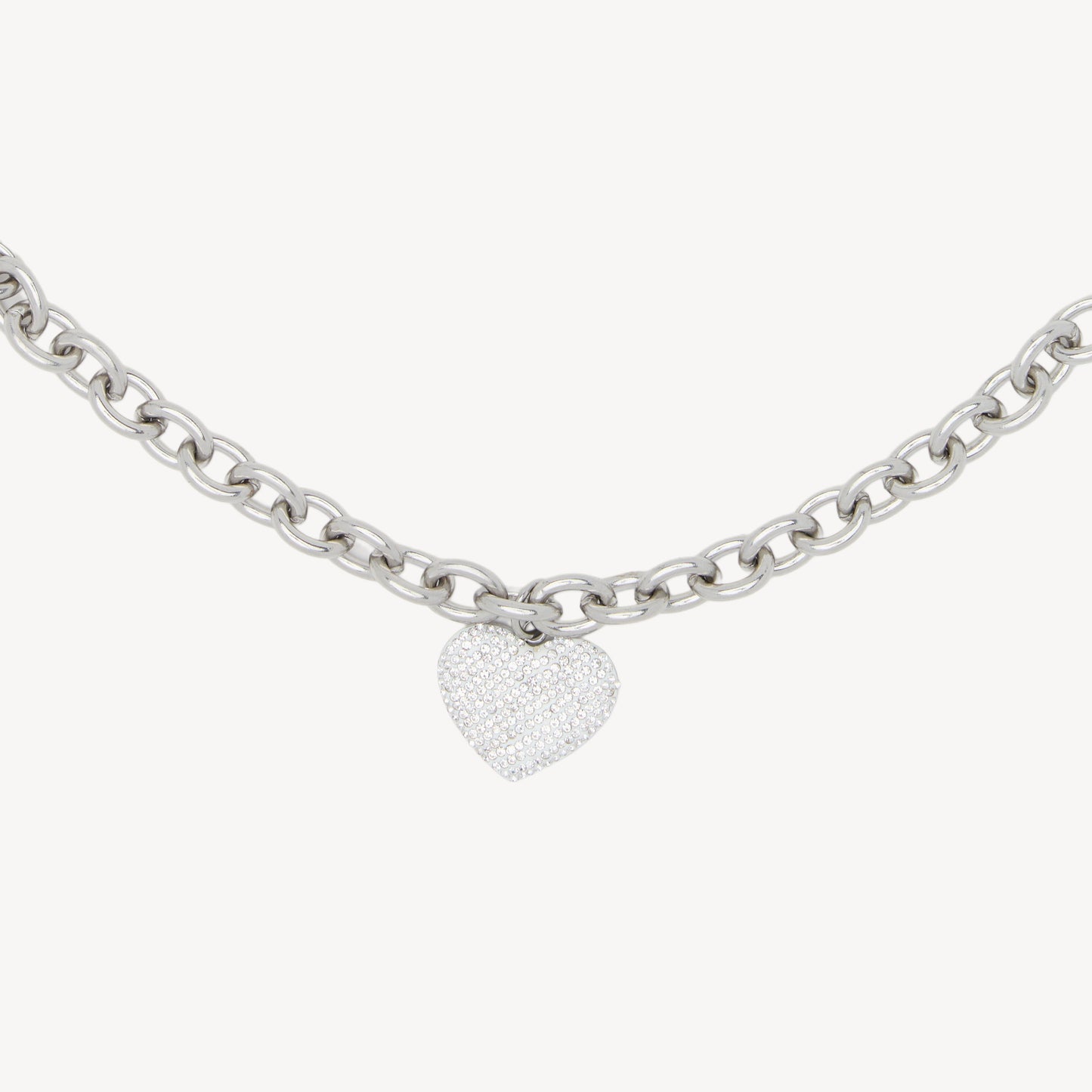 Bracciale LOVE-STRASS con Pendente a Cuore e Strass