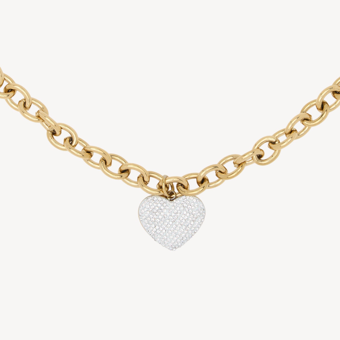 Bracciale LOVE-STRASS con Pendente a Cuore e Strass