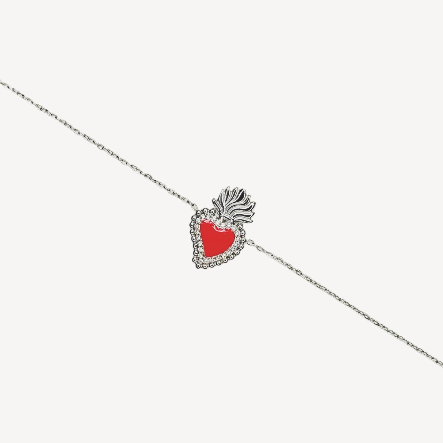 Bracciale SACRE-COEUR con Cuoricino Rosso