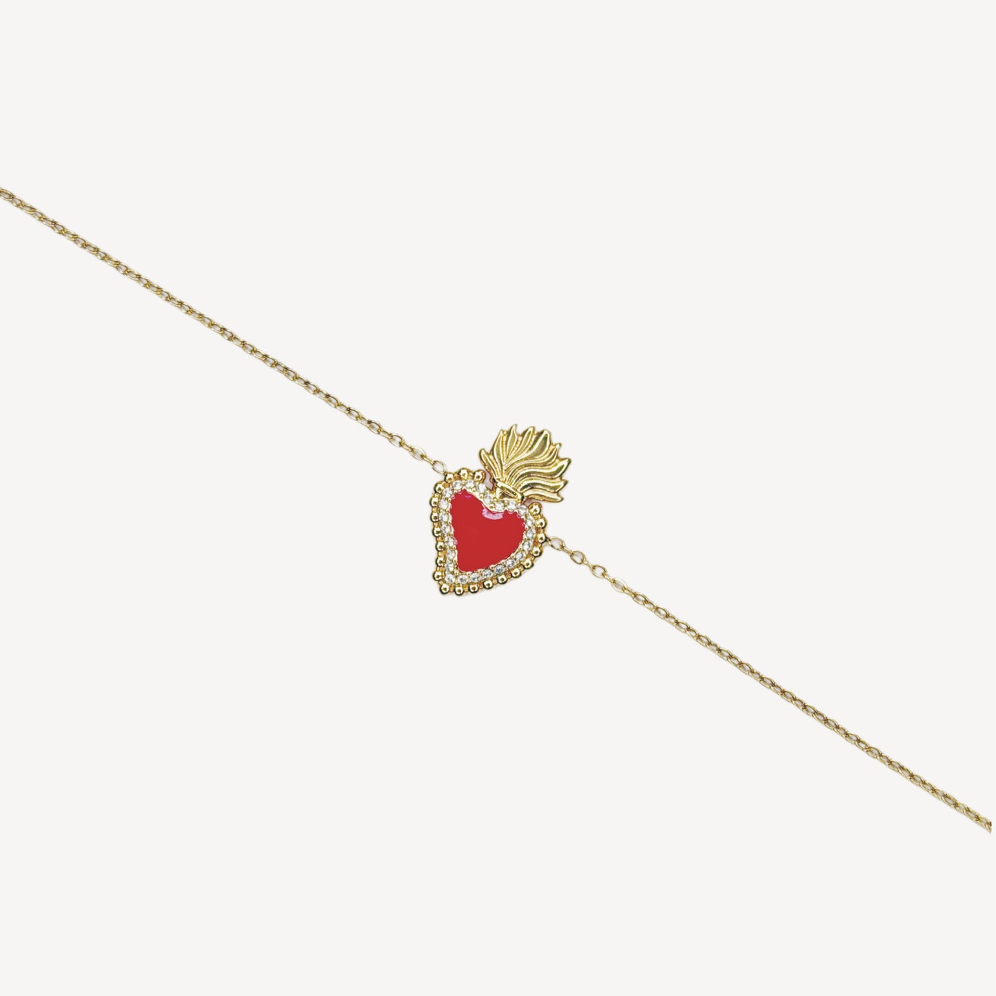 Bracciale SACRE-COEUR con Cuoricino Rosso