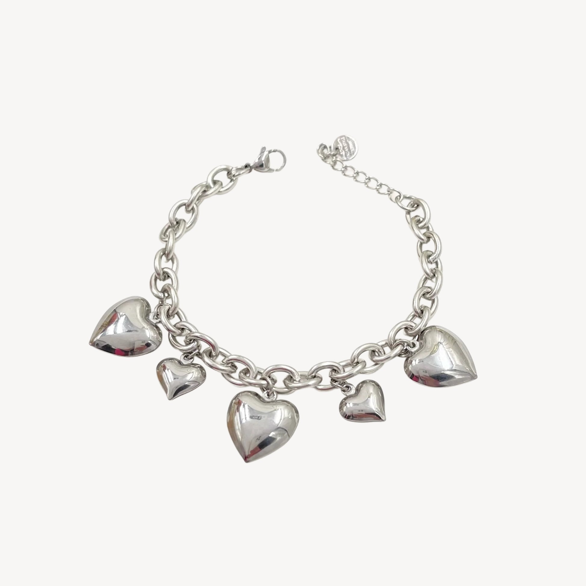 Braccialetto a forma di cuore in argento sterling per le Braccialetto a forma di cuore in argento sterling per le