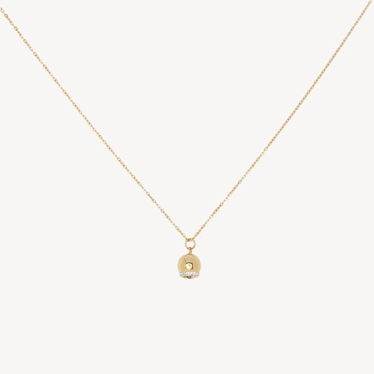 CAMPANELLA Necklace with Bell Pendant and Rhinestones