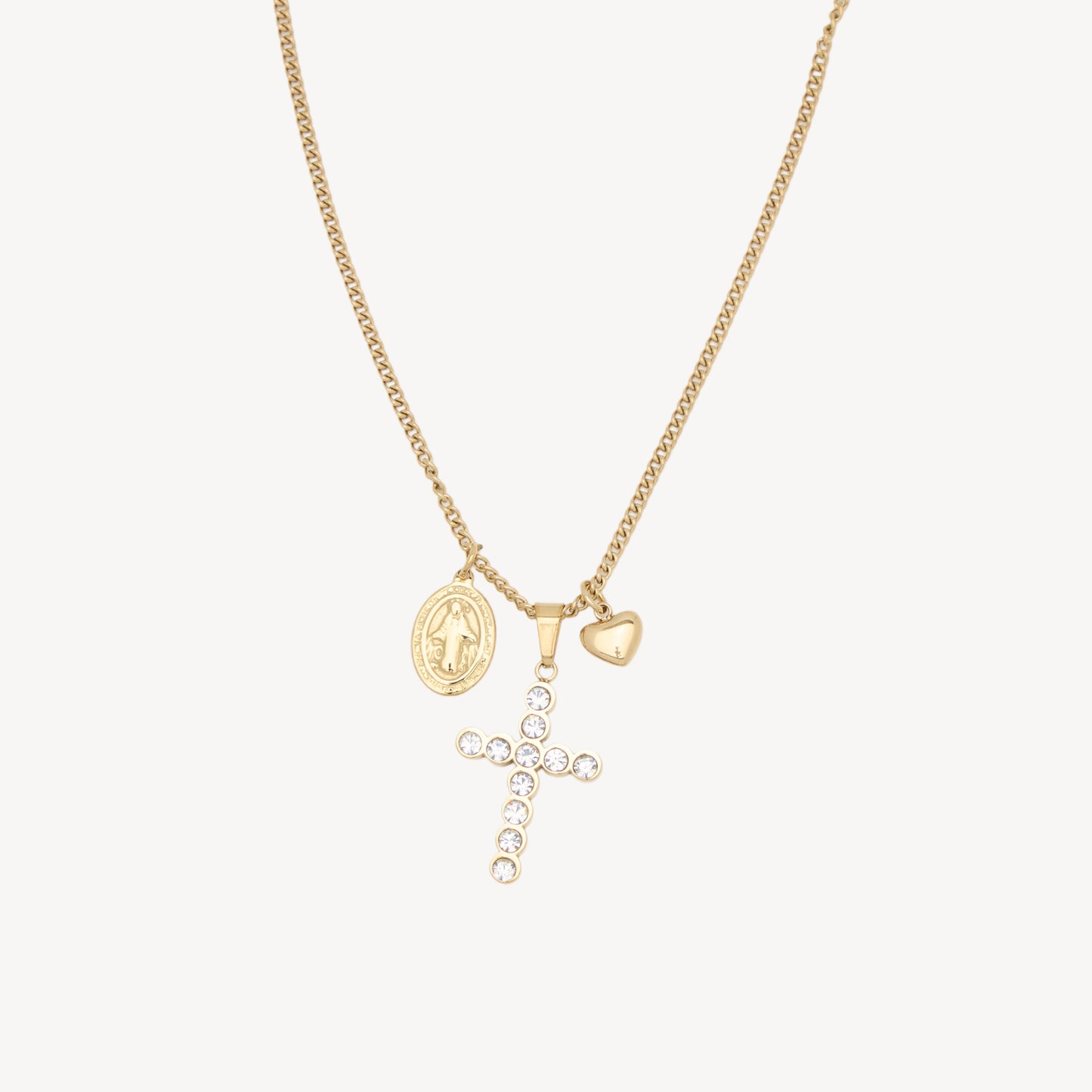 Collana CROCE con Croce e Madonnina