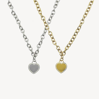 Collana CUORE-STRASS - Incisione LASER Personalizzata!