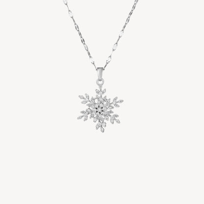 Collana FIOCCO-DI-NEVE con Pendente e Strass