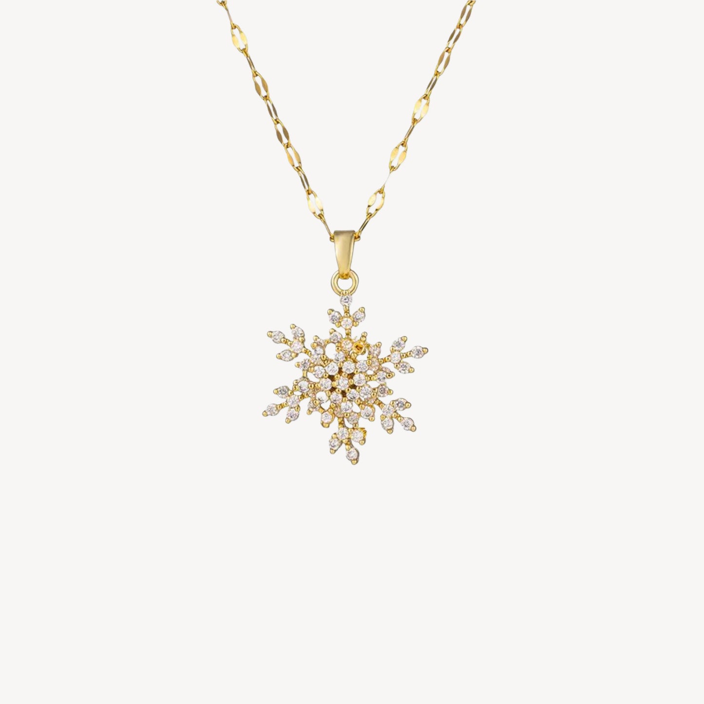 Collana FIOCCO-DI-NEVE con Pendente e Strass