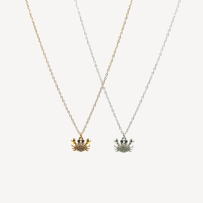 Collana GRANCHIO con Pendente e Zirconi Splendenti