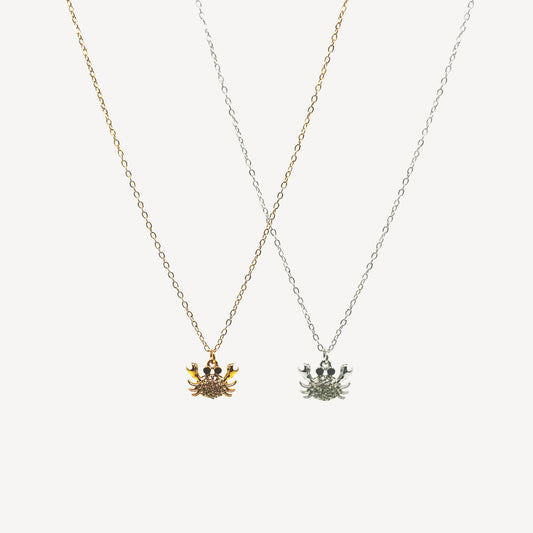 Collana GRANCHIO con Pendente e Zirconi Splendenti