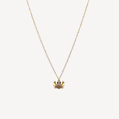 Collana GRANCHIO con Pendente e Zirconi Splendenti