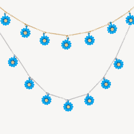 Collana MARGHERITE con Piccole Margherite - Blue