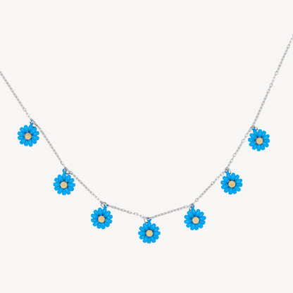 Collana MARGHERITE con Piccole Margherite - Blue