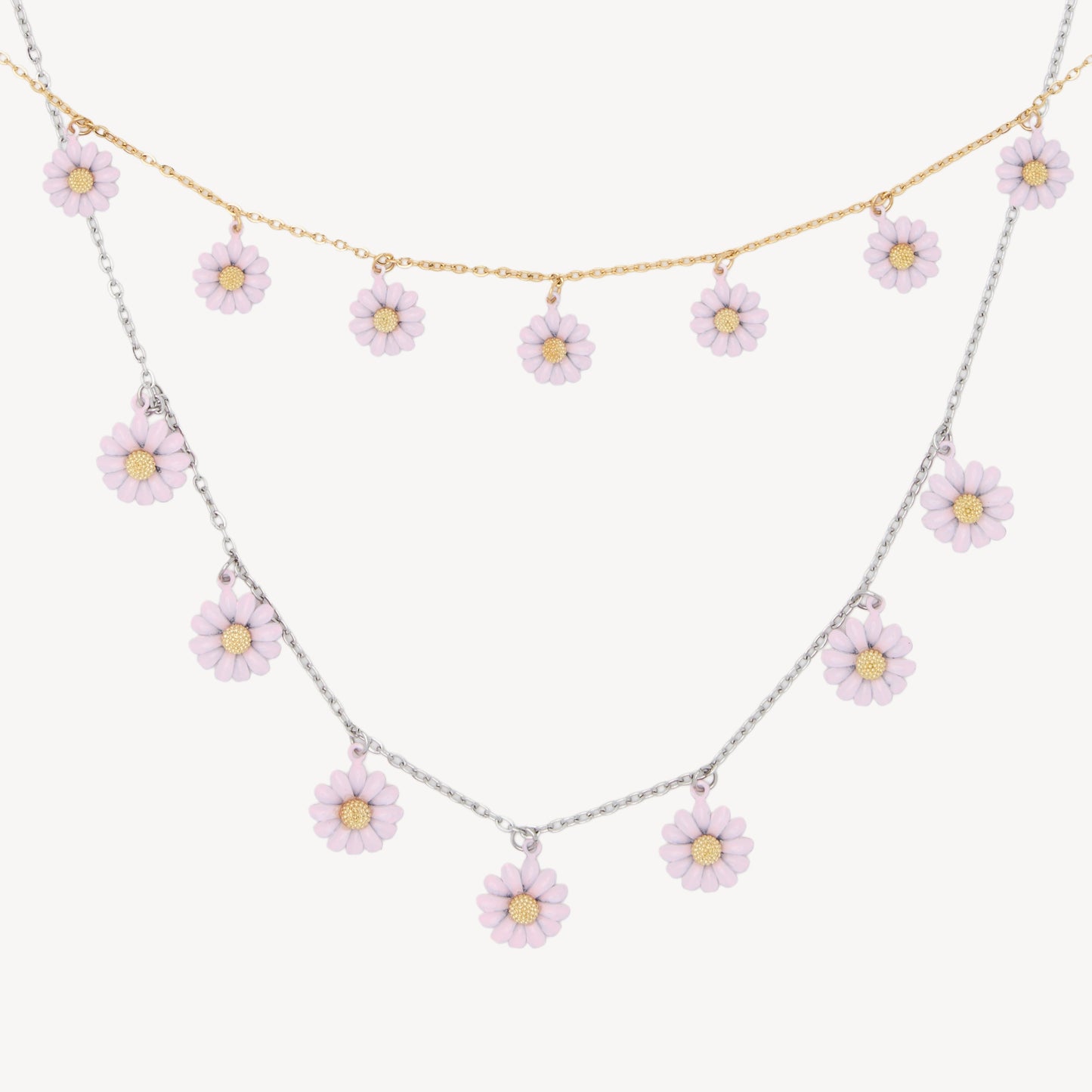 Collana MARGHERITE con Piccole Margherite - Rosa