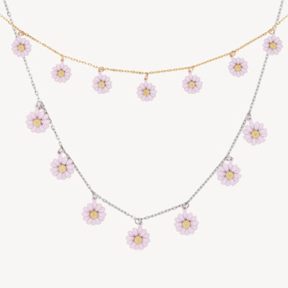 Collana MARGHERITE con Piccole Margherite - Rosa