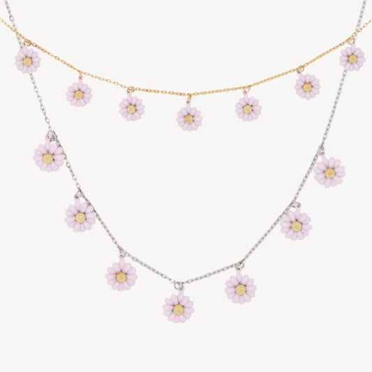 Collana MARGHERITE con Piccole Margherite - Rosa