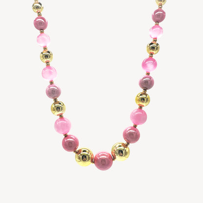 HEART Necklace with Rattle, Teddy and Zircon