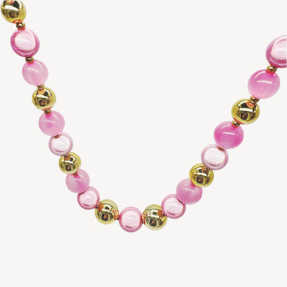 HEART Necklace with Rattle, Teddy and Zircon