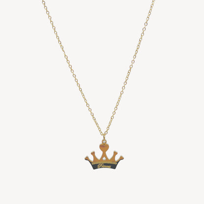 HEART Necklace with Rattle, Teddy and Zircon