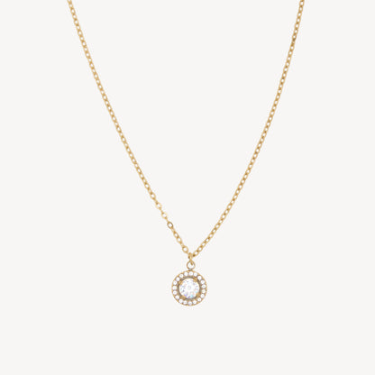 Collana PUNTO LUCE con Pendente Zircone Centrale e Strass