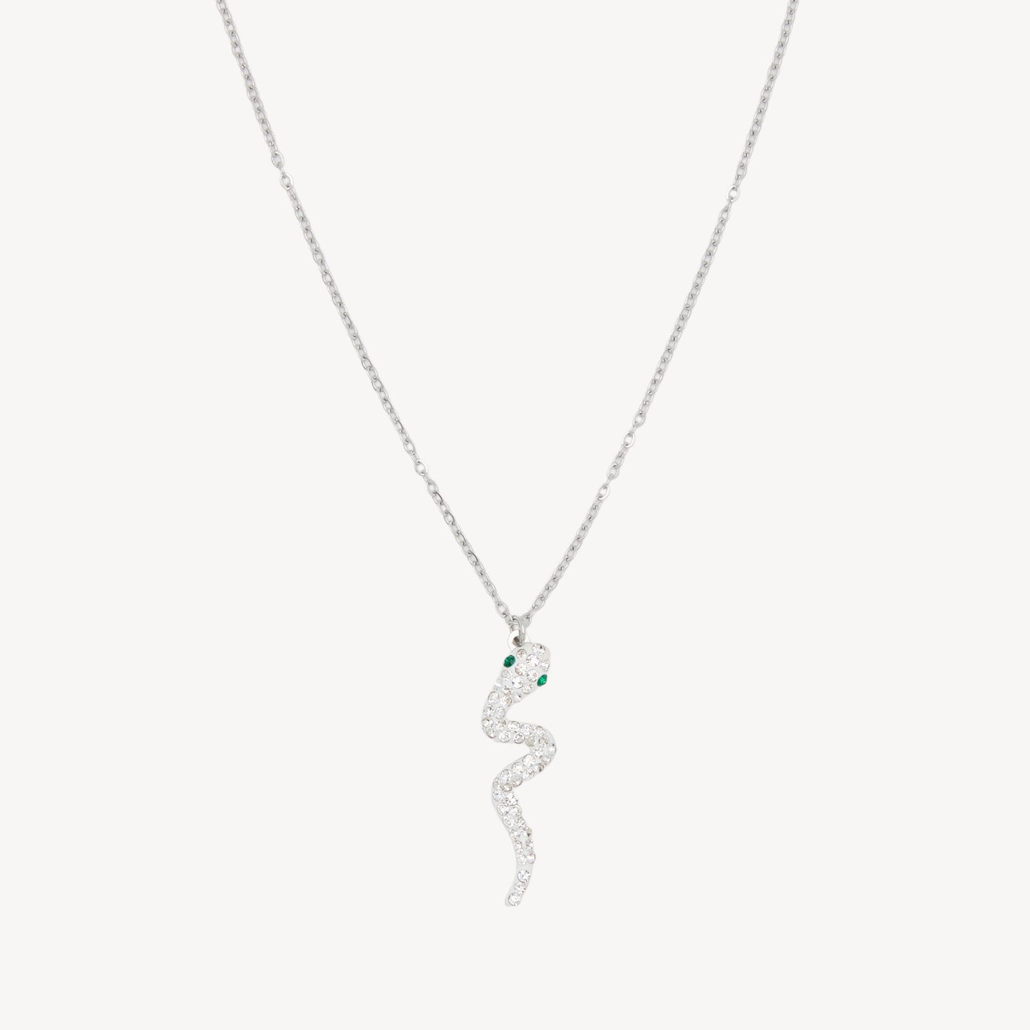 Collana SERPENTE-2 con Pendente Serpente e Strass