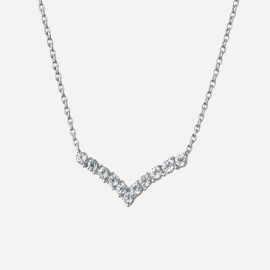 Collana SPLENDENT con Pendente V e Strass