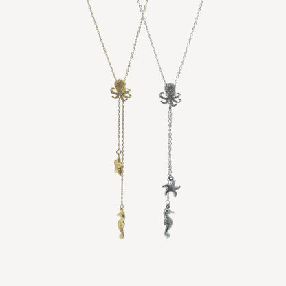 Collana TRILOGY OCEAN con Pendenti e Zirconi Luccicanti
