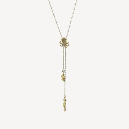 Collana TRILOGY OCEAN con Pendenti e Zirconi Luccicanti