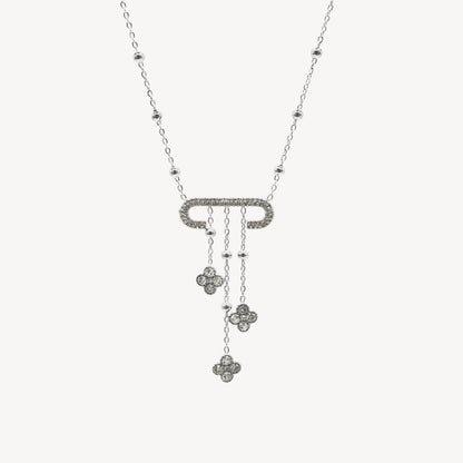 HEART Necklace with Rattle, Teddy and Zircon