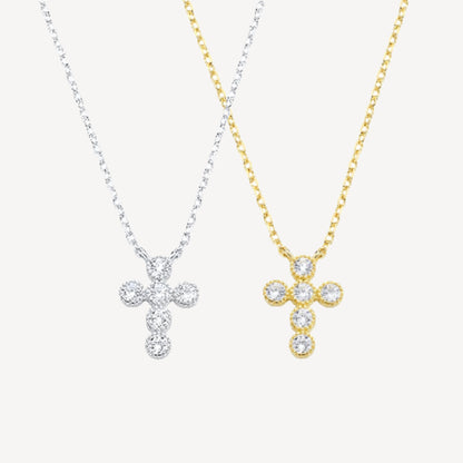 Collana CROCE-ANGELICA con Croce e Zirconi Splendenti