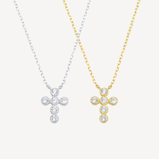 Collana CROCE-ANGELICA con Croce e Zirconi Splendenti