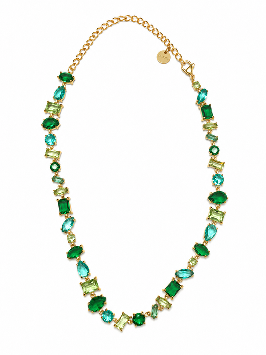Collana PORTOFINO con Zirconi e Strass - VERDE