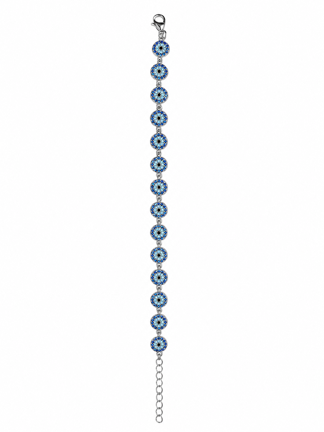 Bracciale BRILLO con Zirconi e Strass - BLU/ARGENTO
